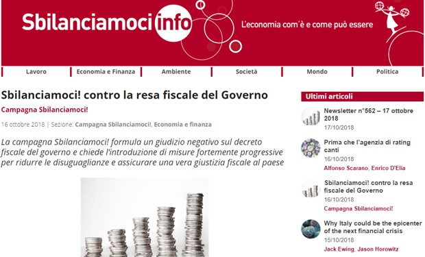 «Briciole populiste» e «resa fiscale»: Sbilanciamoci! accusa il governo che premia gli evasori
